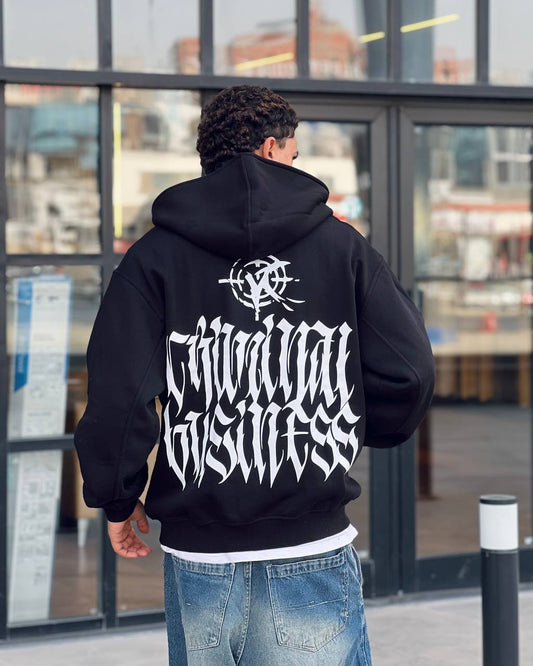 Oversized black zipper