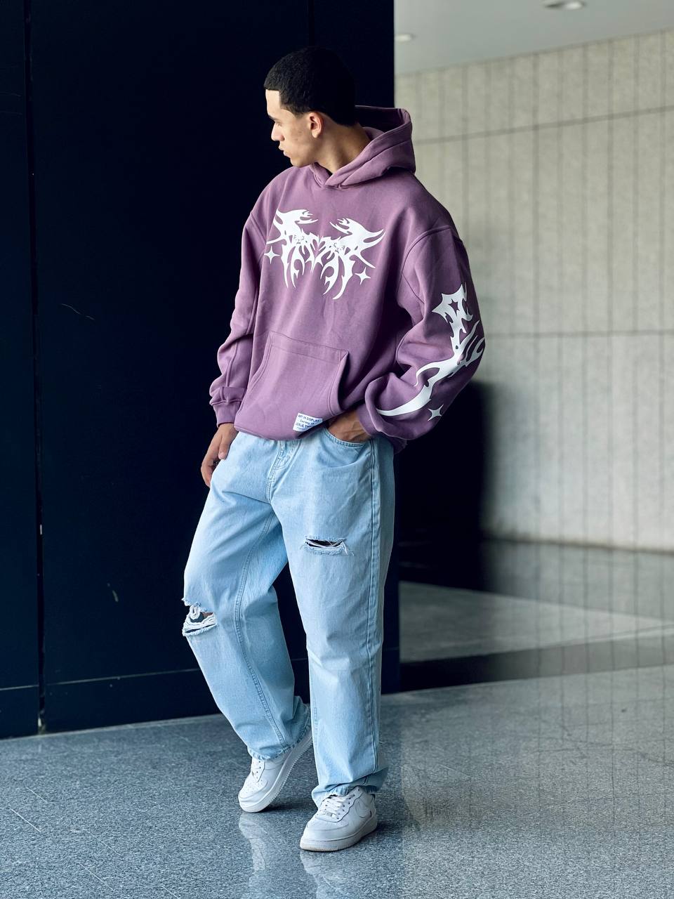 Puff purple hoodie