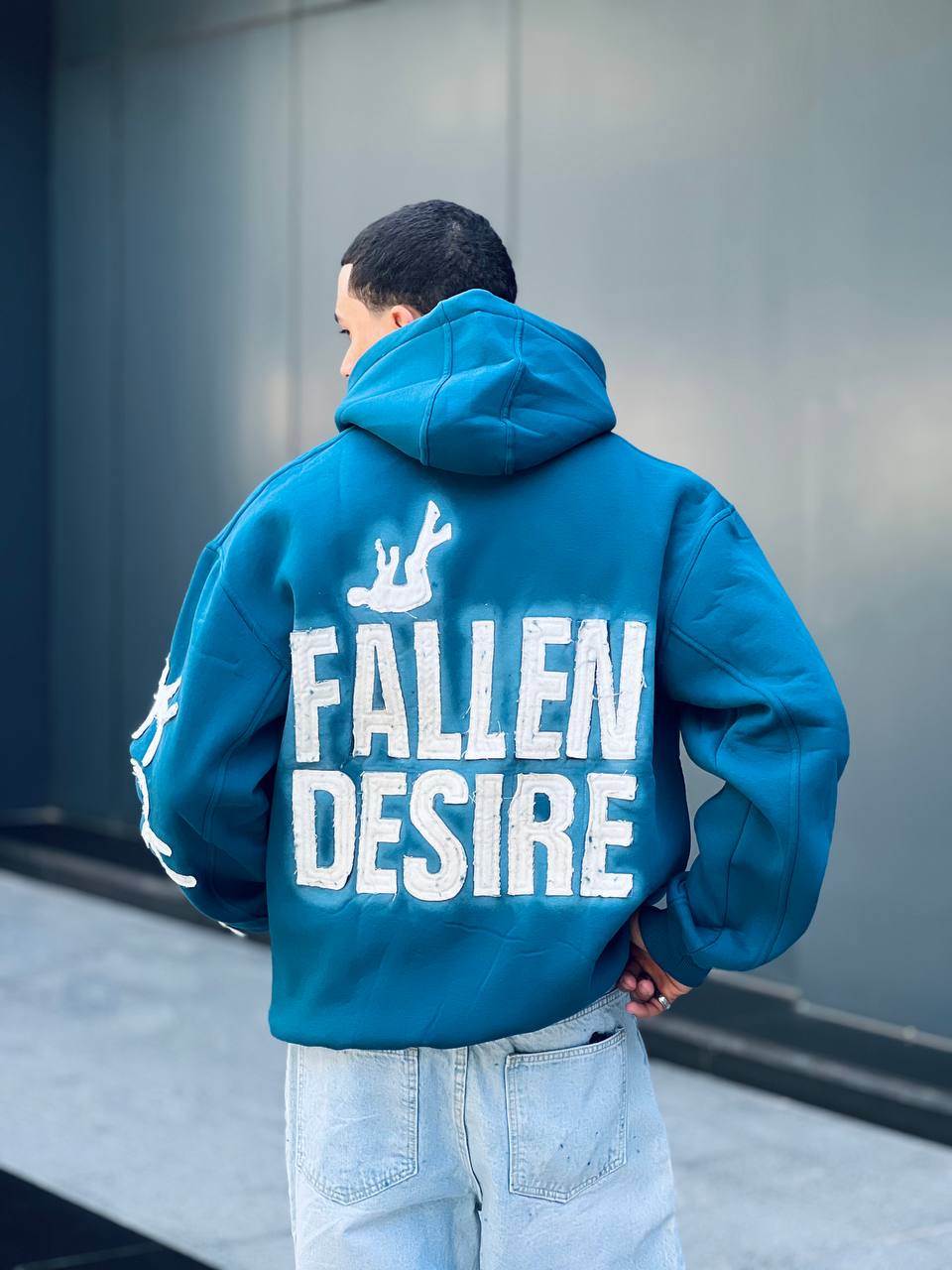 indigo oversized hoodie