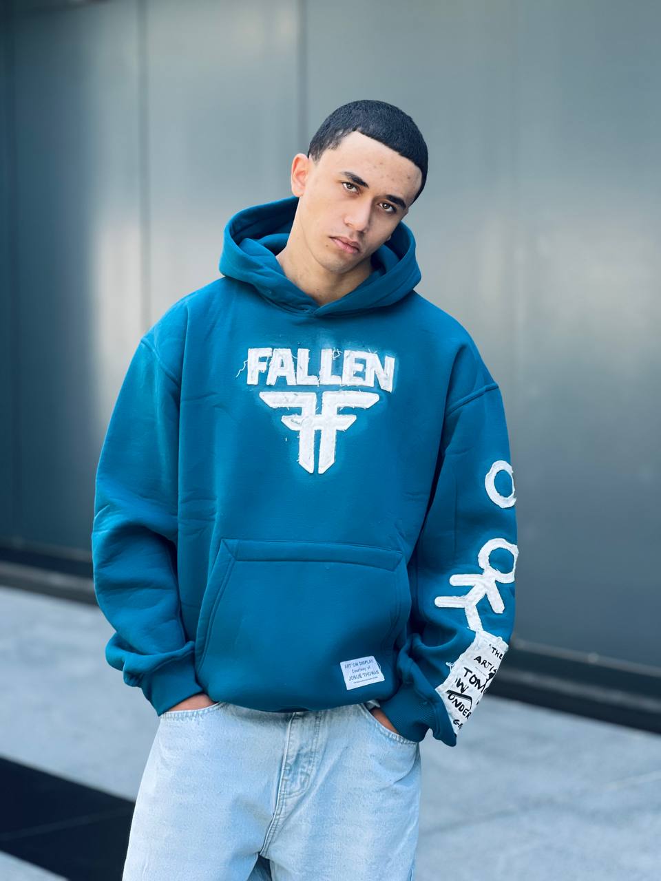 indigo oversized hoodie