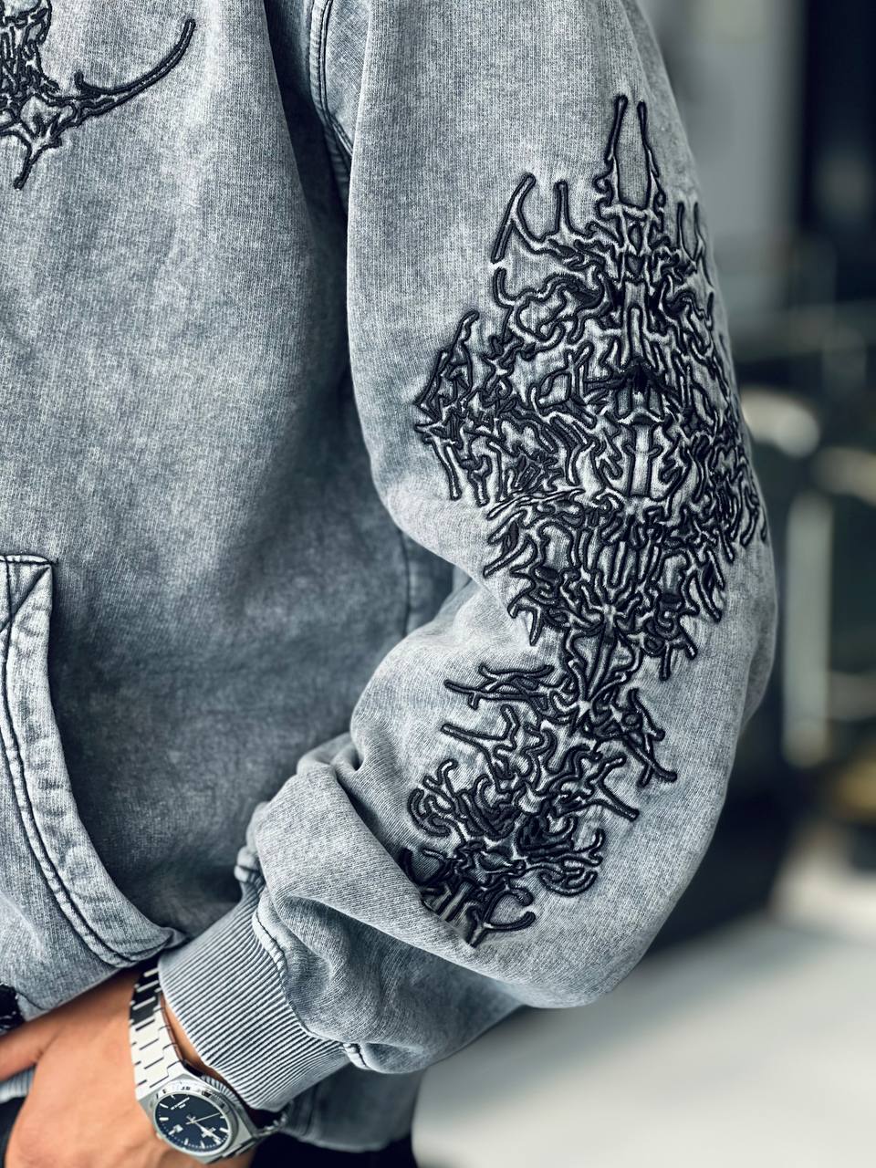 washed oversized hoodie