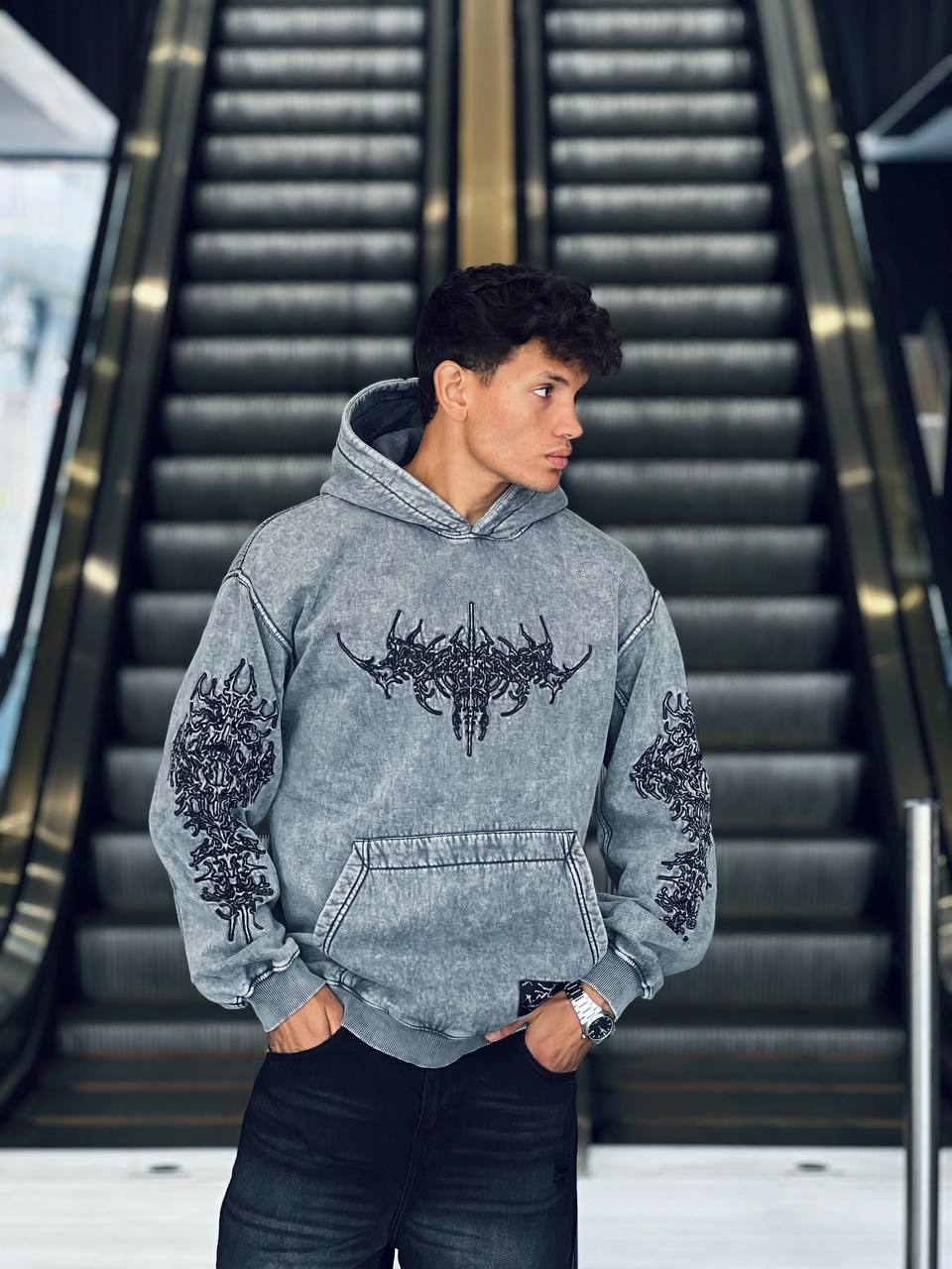 washed oversized hoodie