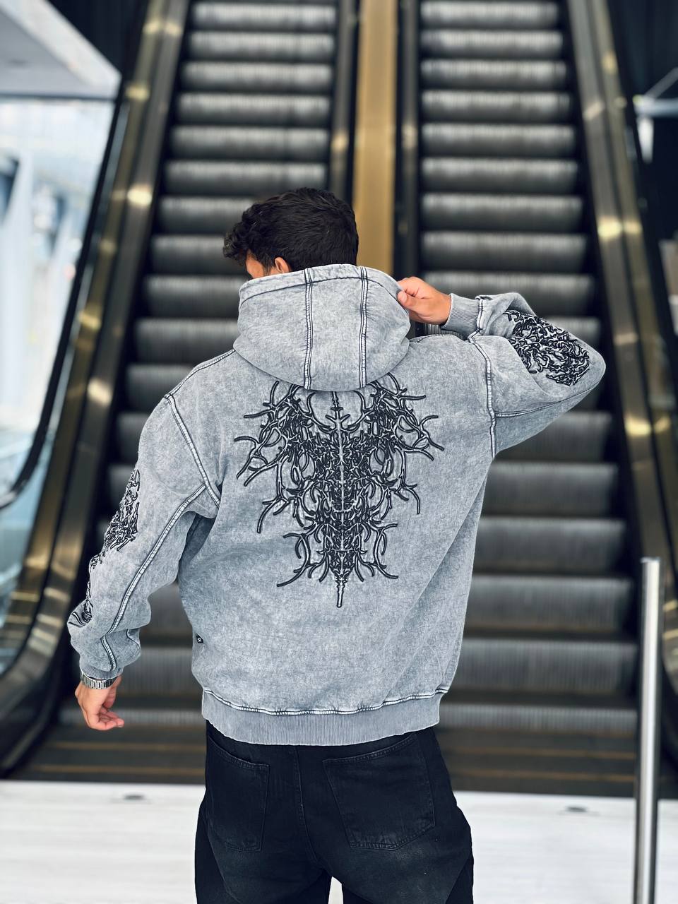 washed oversized hoodie