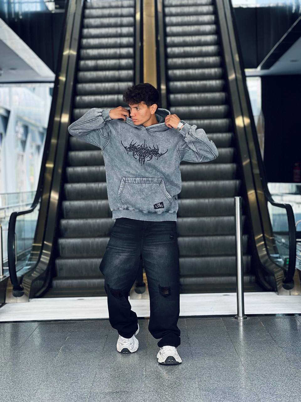 washed oversized hoodie