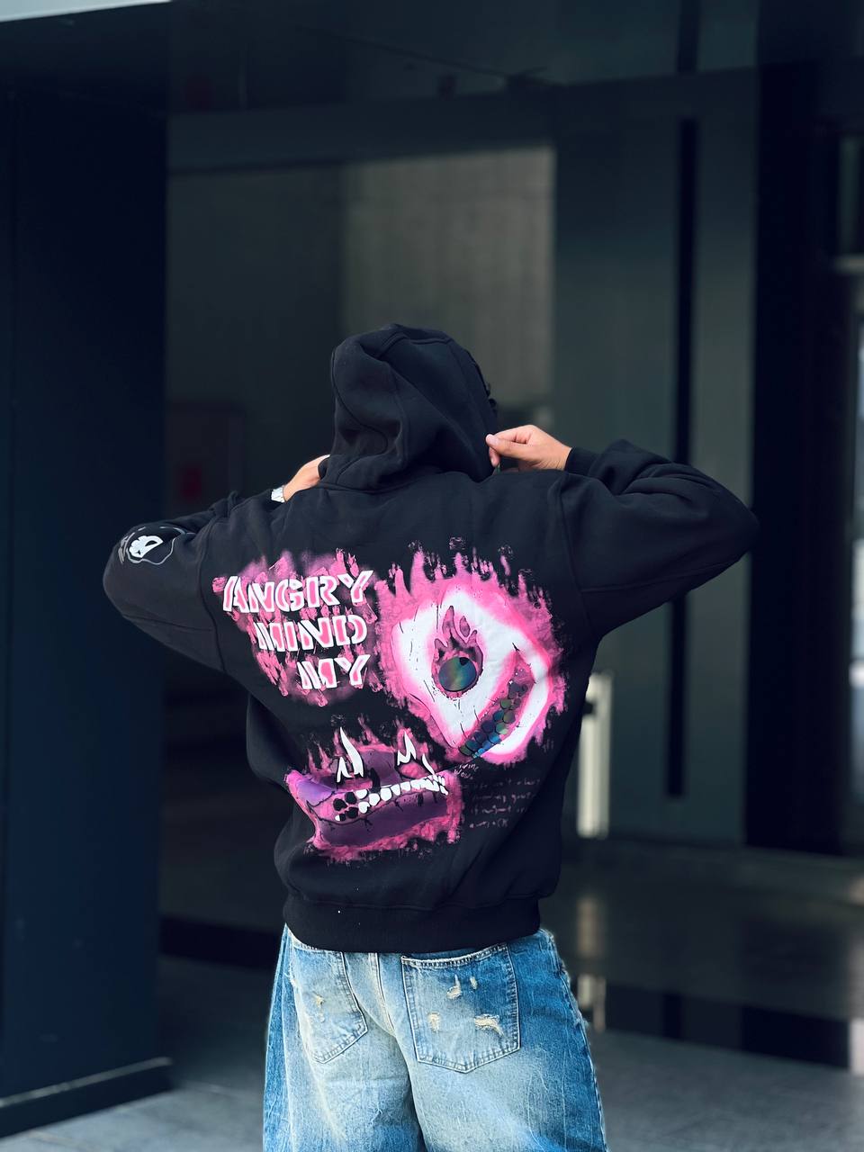 Graffiti oversized hoodie