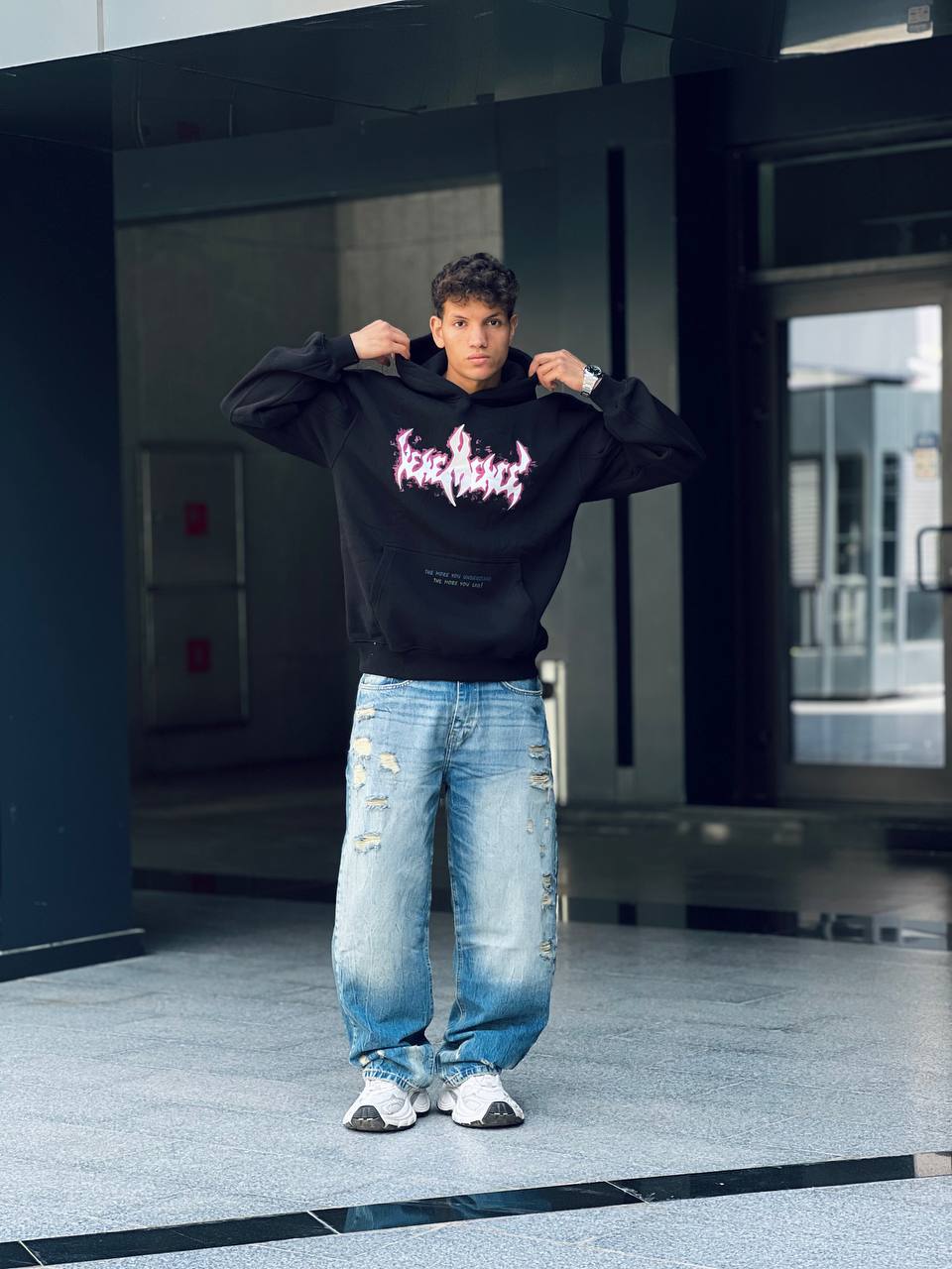 Graffiti oversized hoodie