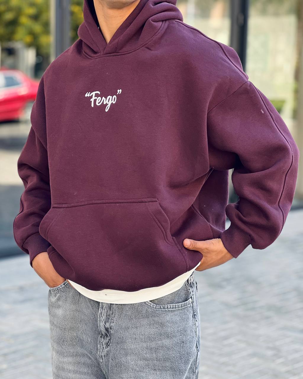 Essential burgundy hoodie