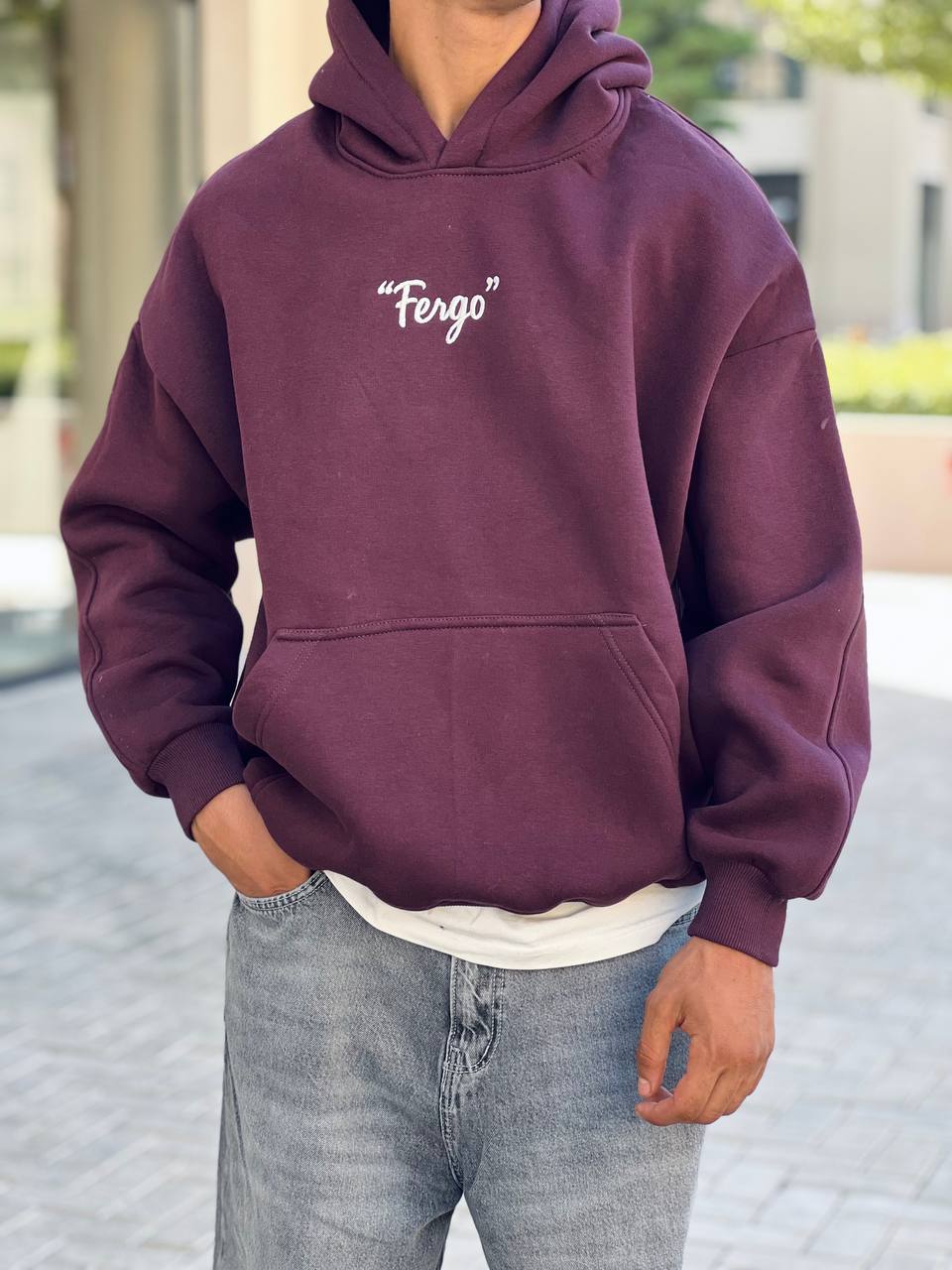 Essential burgundy hoodie