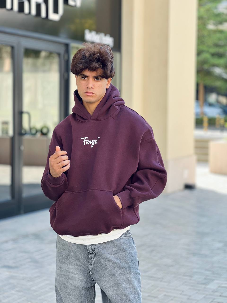 Essential burgundy hoodie