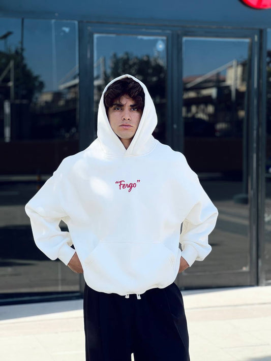 Essential White hoodie
