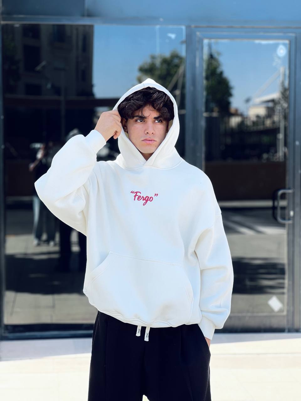 Essential White hoodie