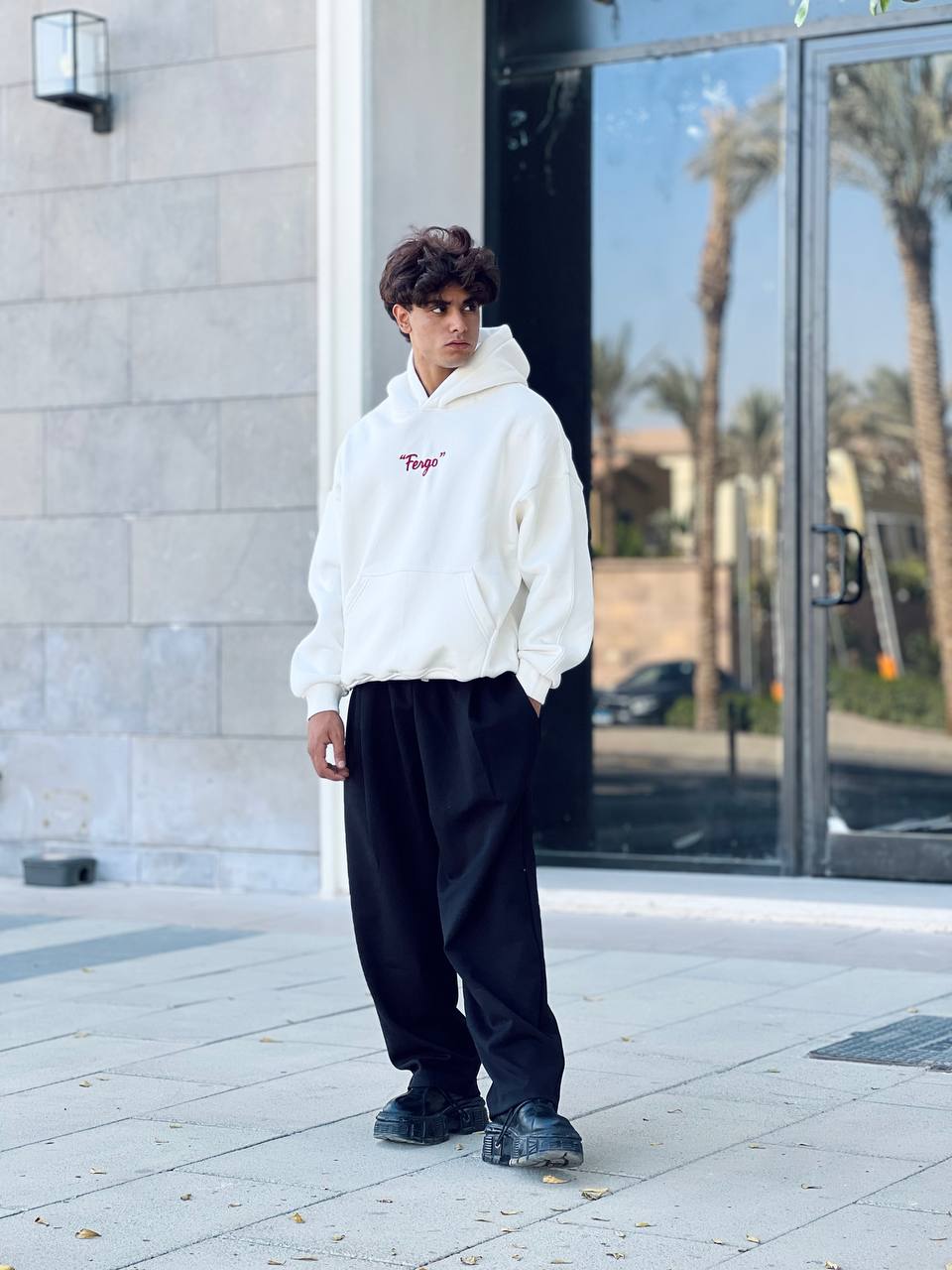 Essential White hoodie