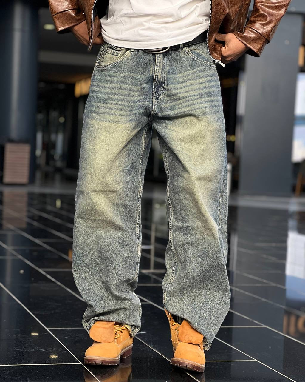 Dirty wide leg