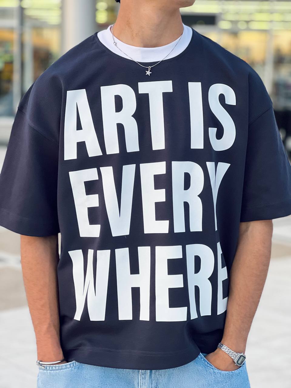 Oversized Navy T-shirt