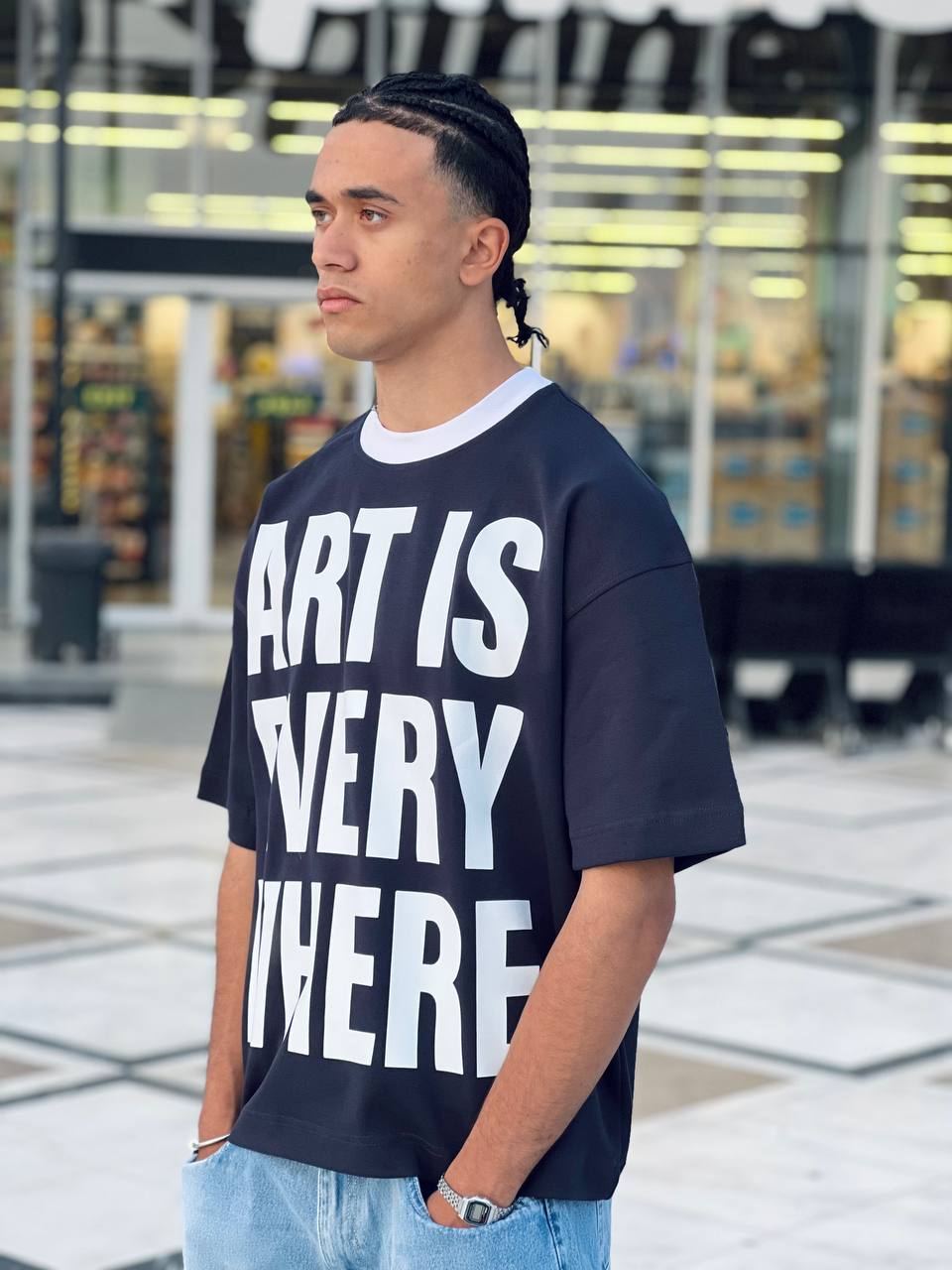 Oversized Navy T-shirt