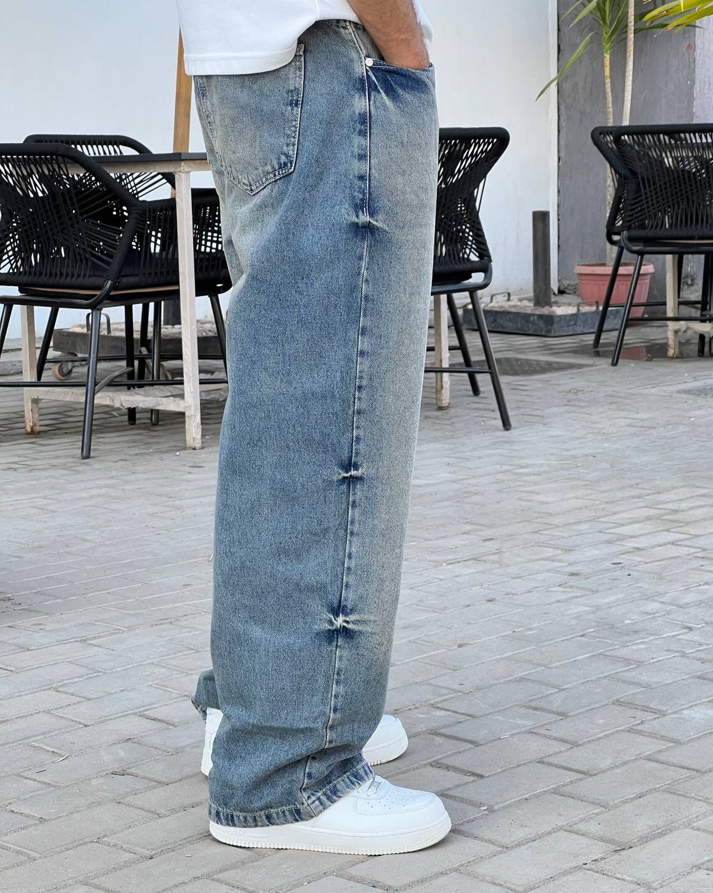 Light blue baggy jeans
