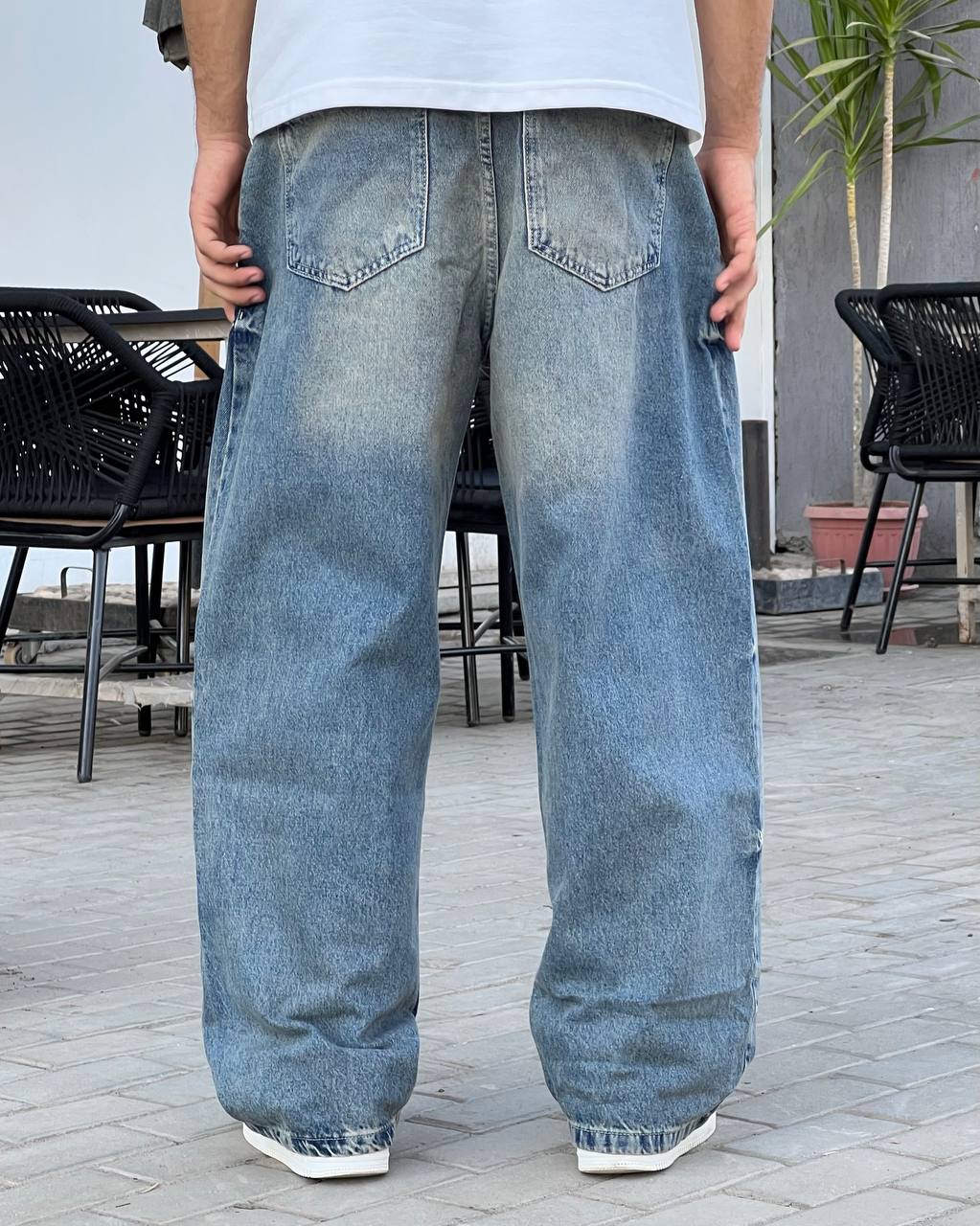 Light blue baggy jeans