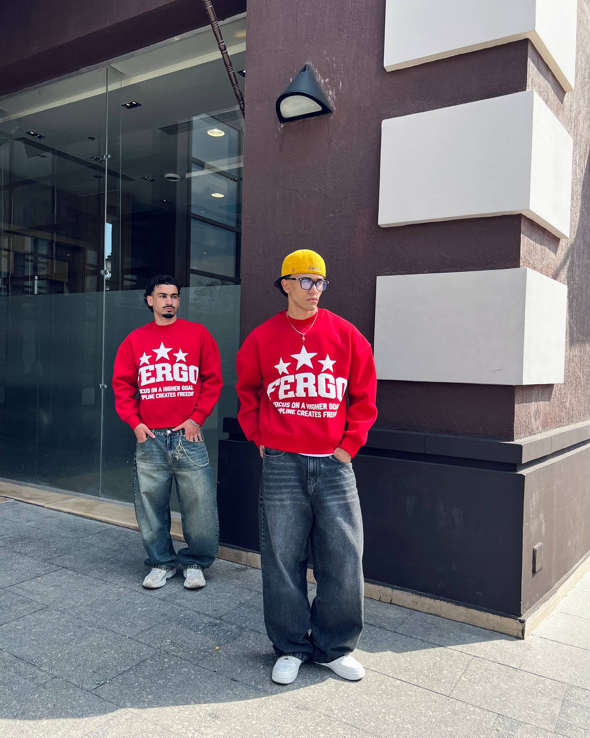 Triple Star Crewneck – Red