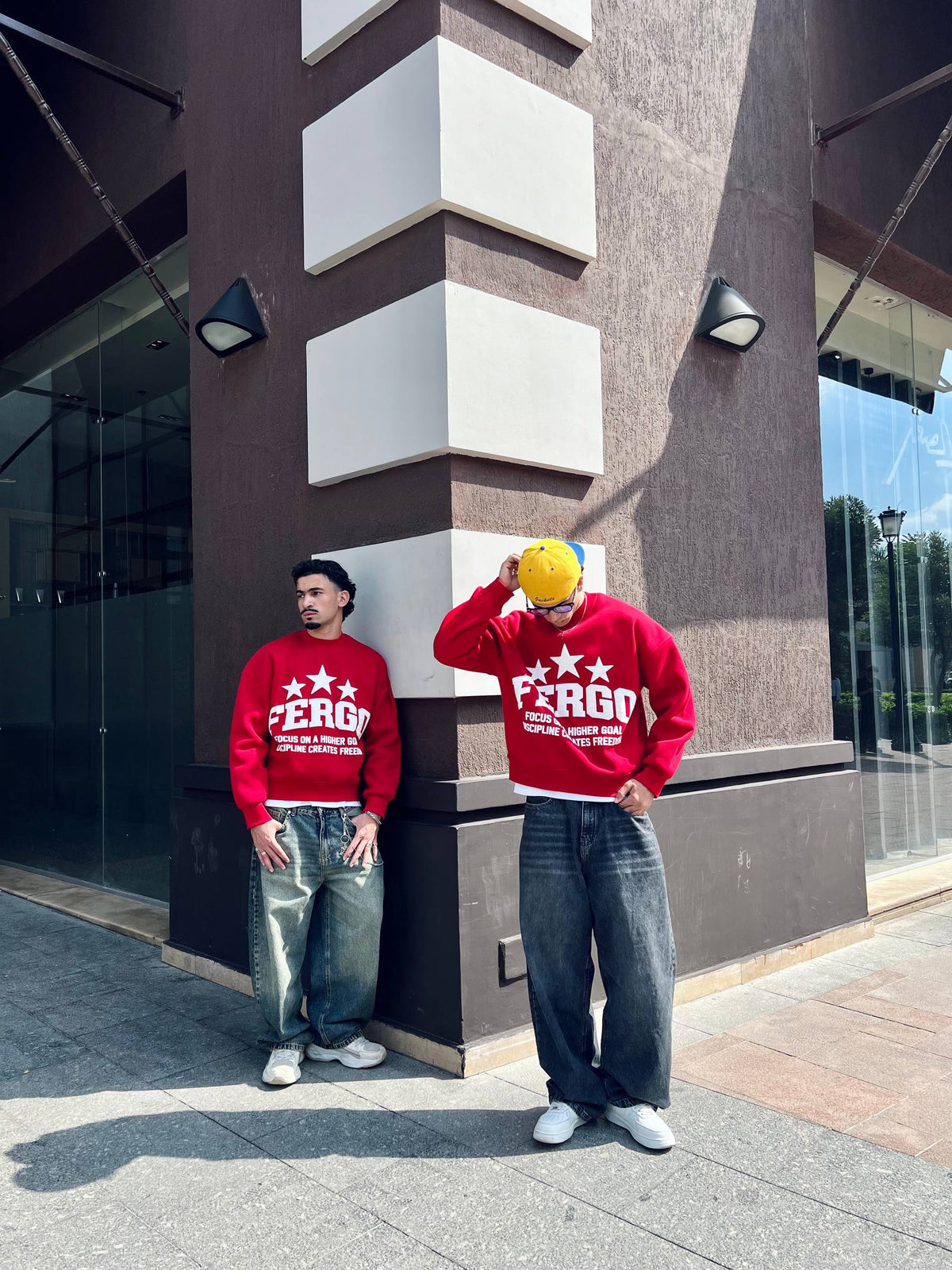 Triple Star Crewneck – Red