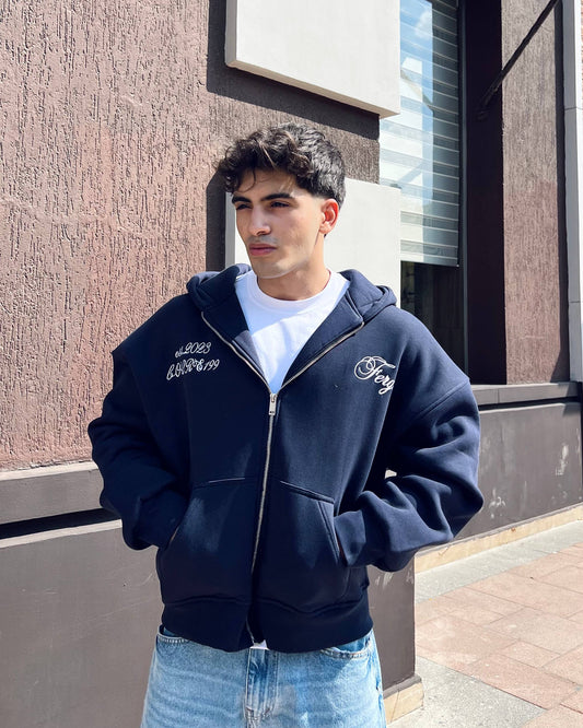 Signature Zipper – Navy