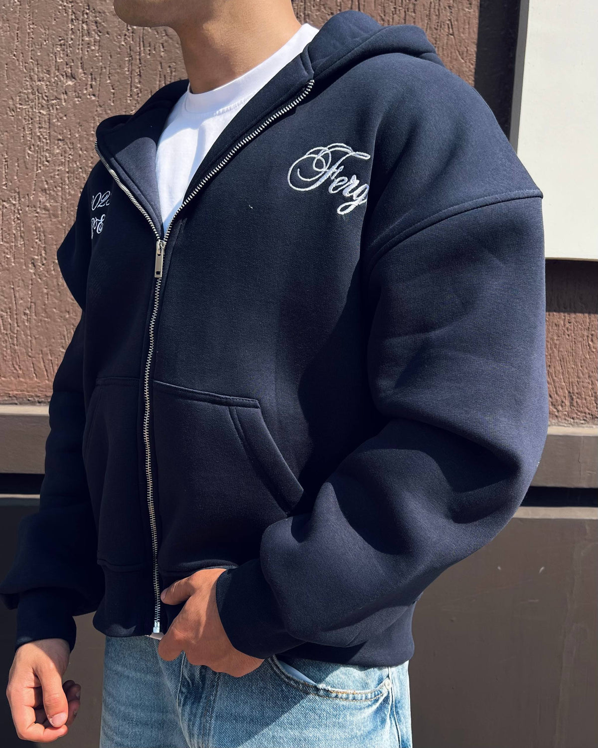 Signature Zipper – Navy