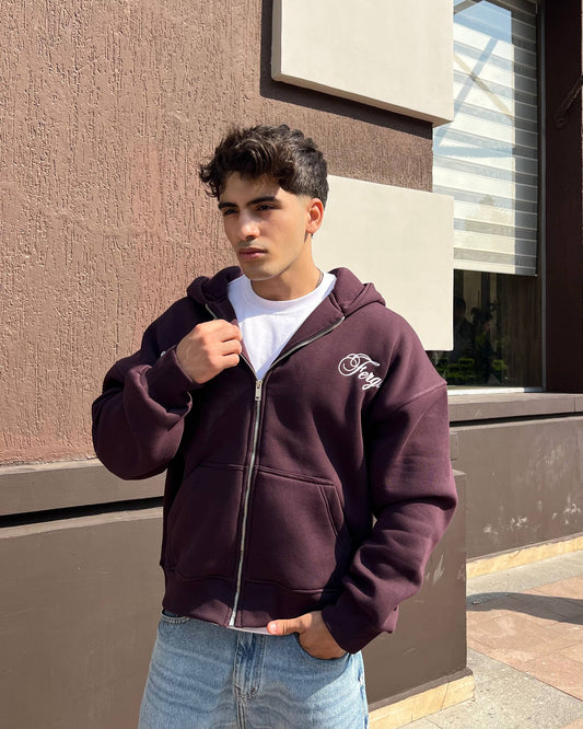 Signature Zipper – Burgundy