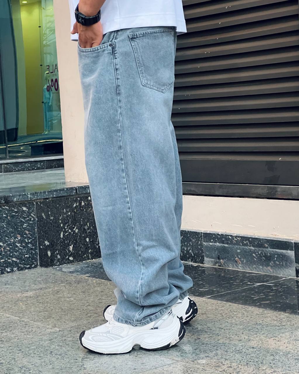 Gray Basic Wide Leg