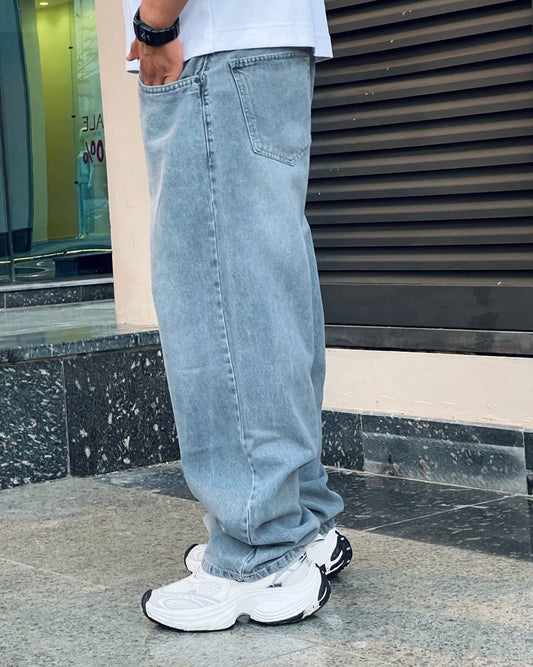 Gray Basic Wide Leg