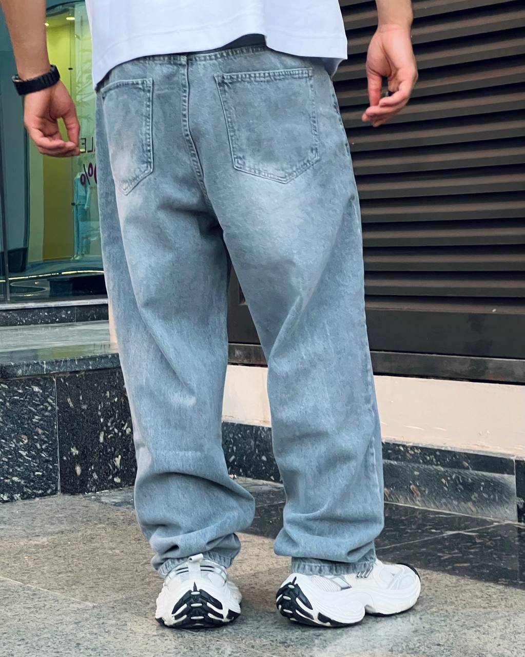 Gray Basic Wide Leg