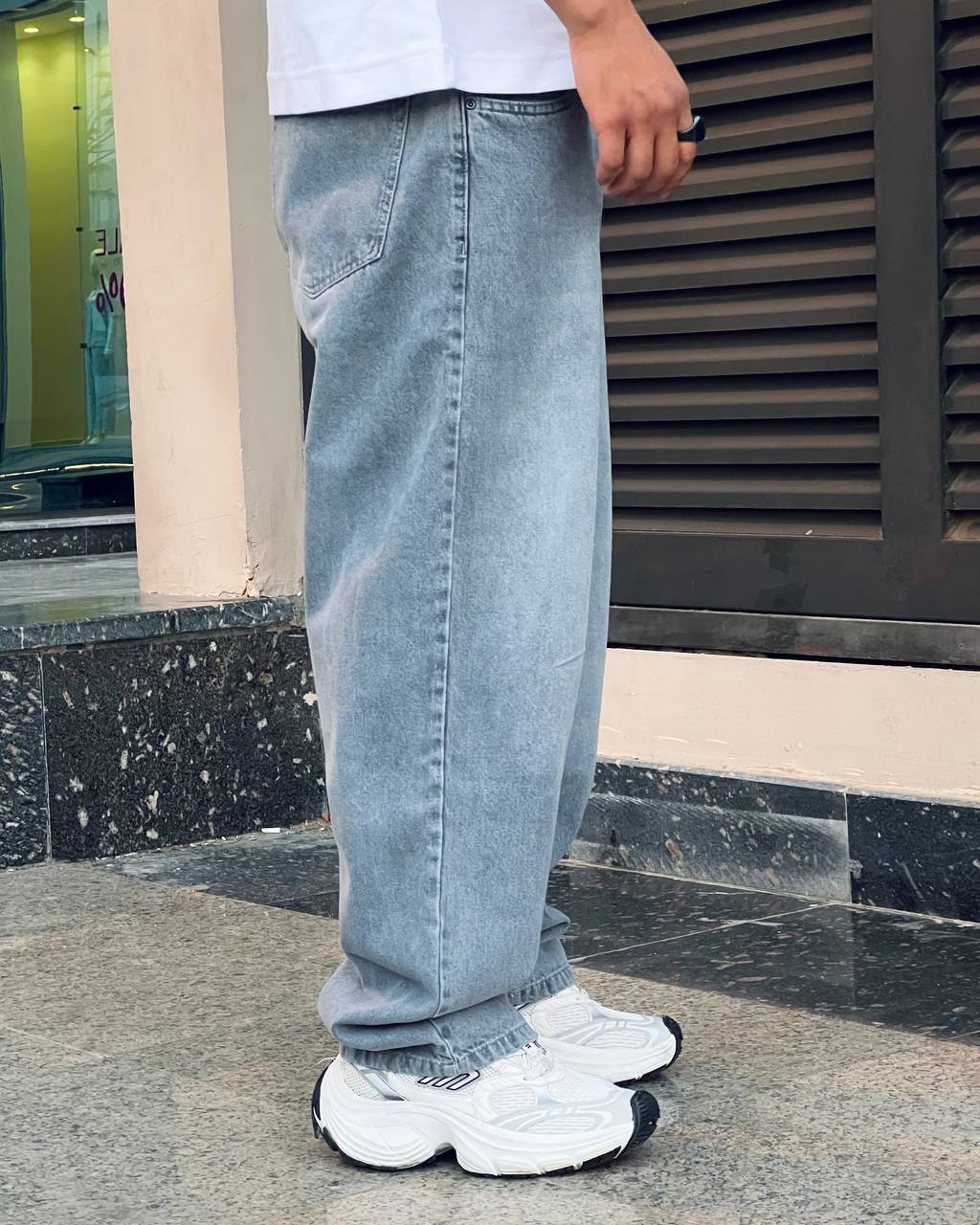Gray Basic Wide Leg