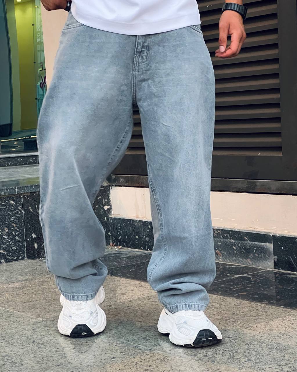 Gray Basic Wide Leg