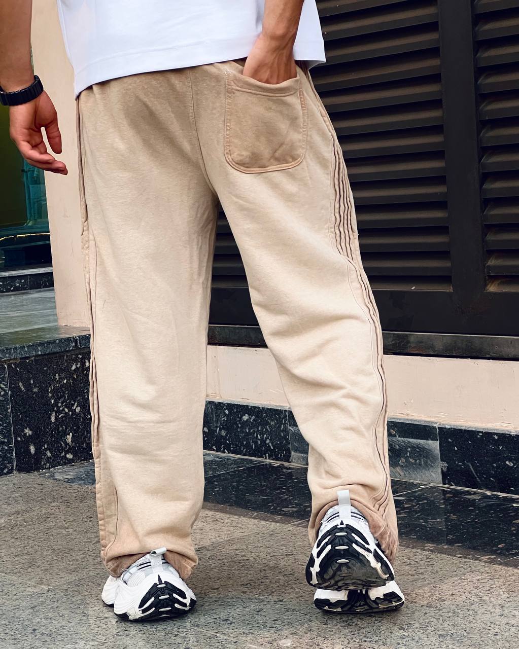 Beige Sweat Pants