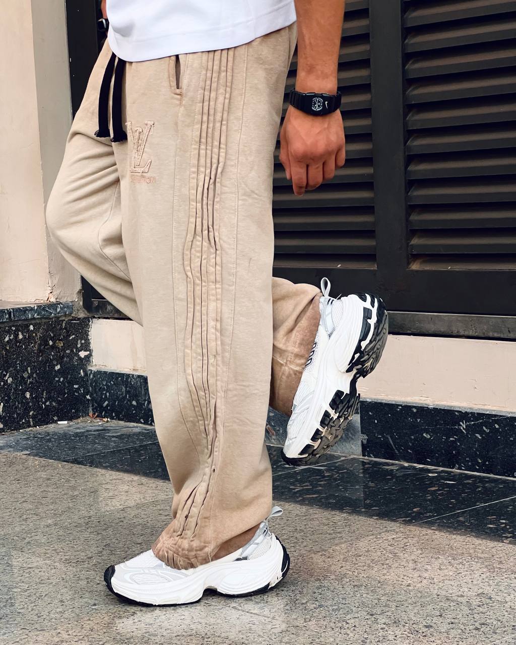 Beige Sweat Pants
