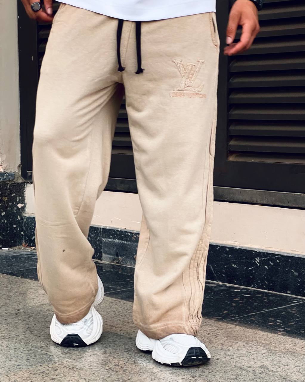 Beige Sweat Pants