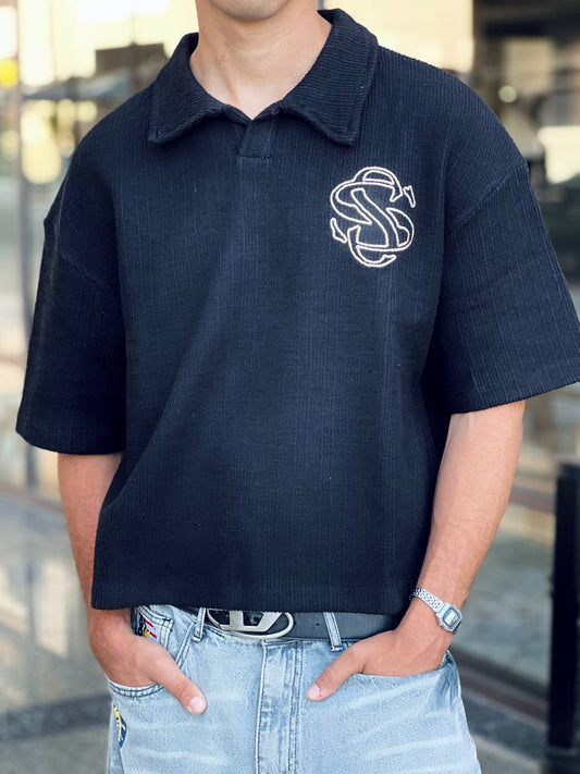 Black T-Shirt Polo