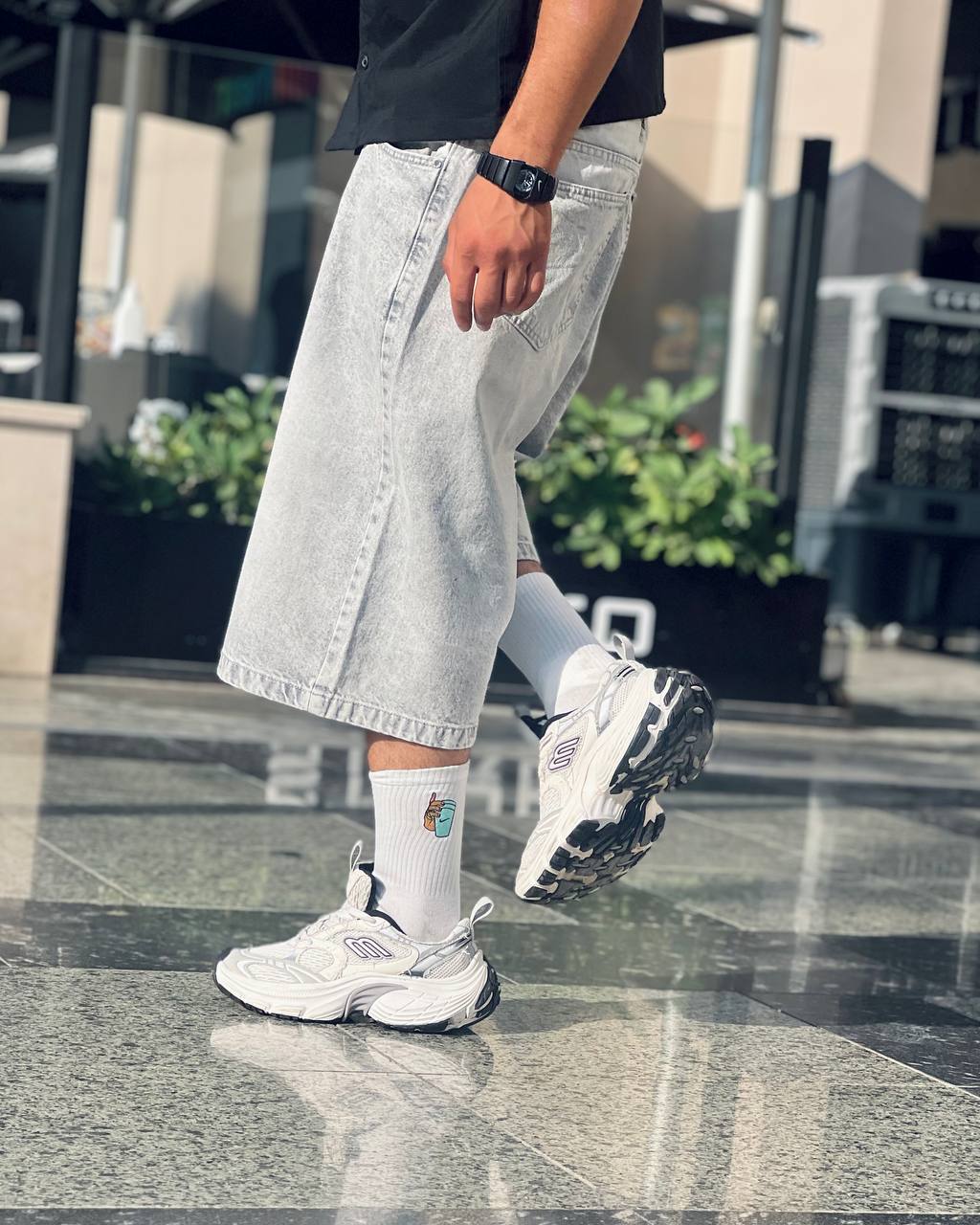 Gray Short Jeans