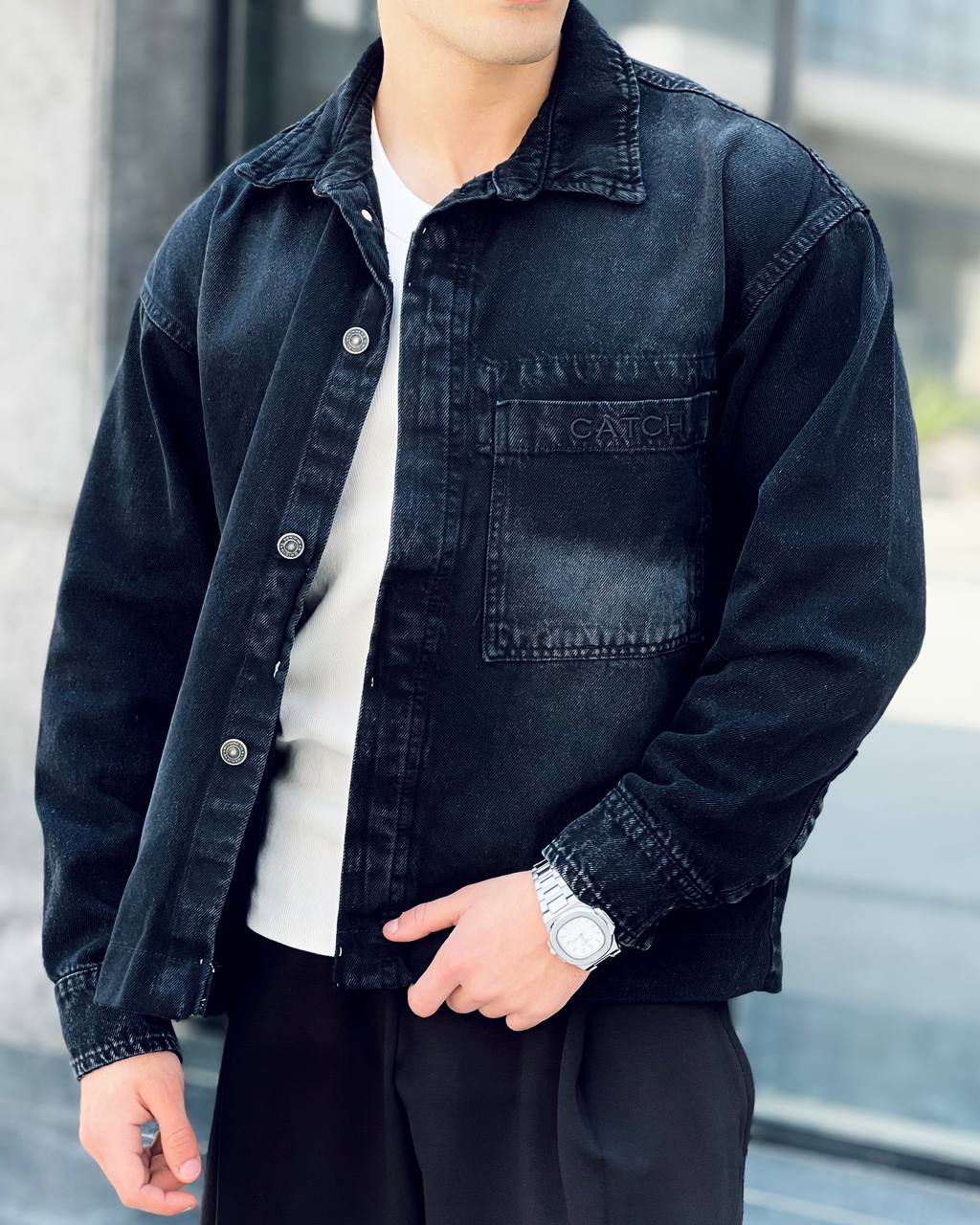 Black boxy shirt