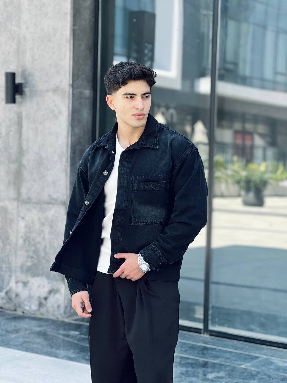 Black boxy shirt