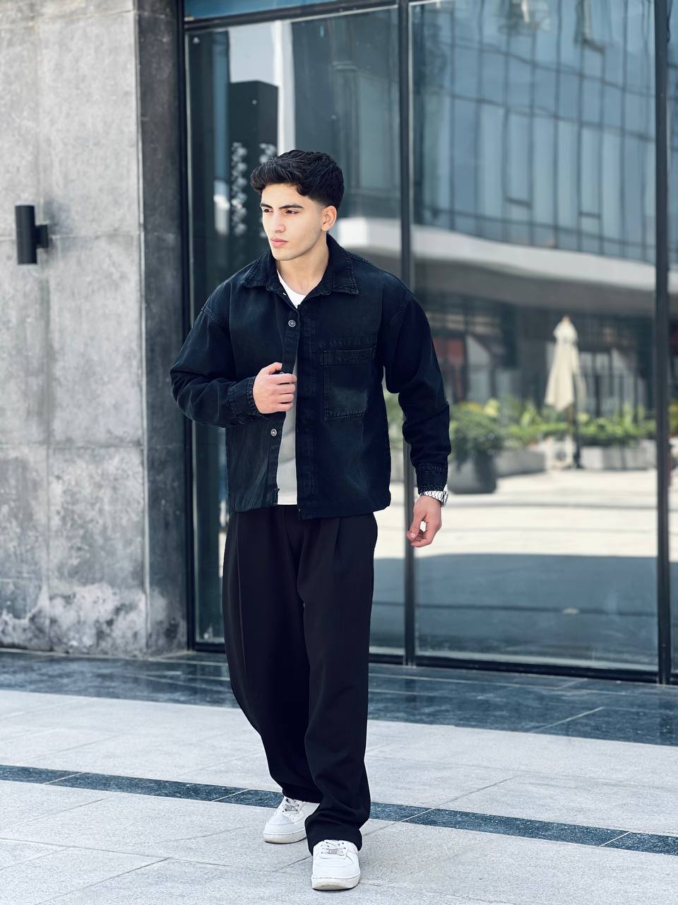 Black boxy shirt