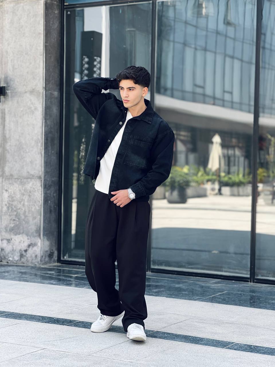 Black boxy shirt