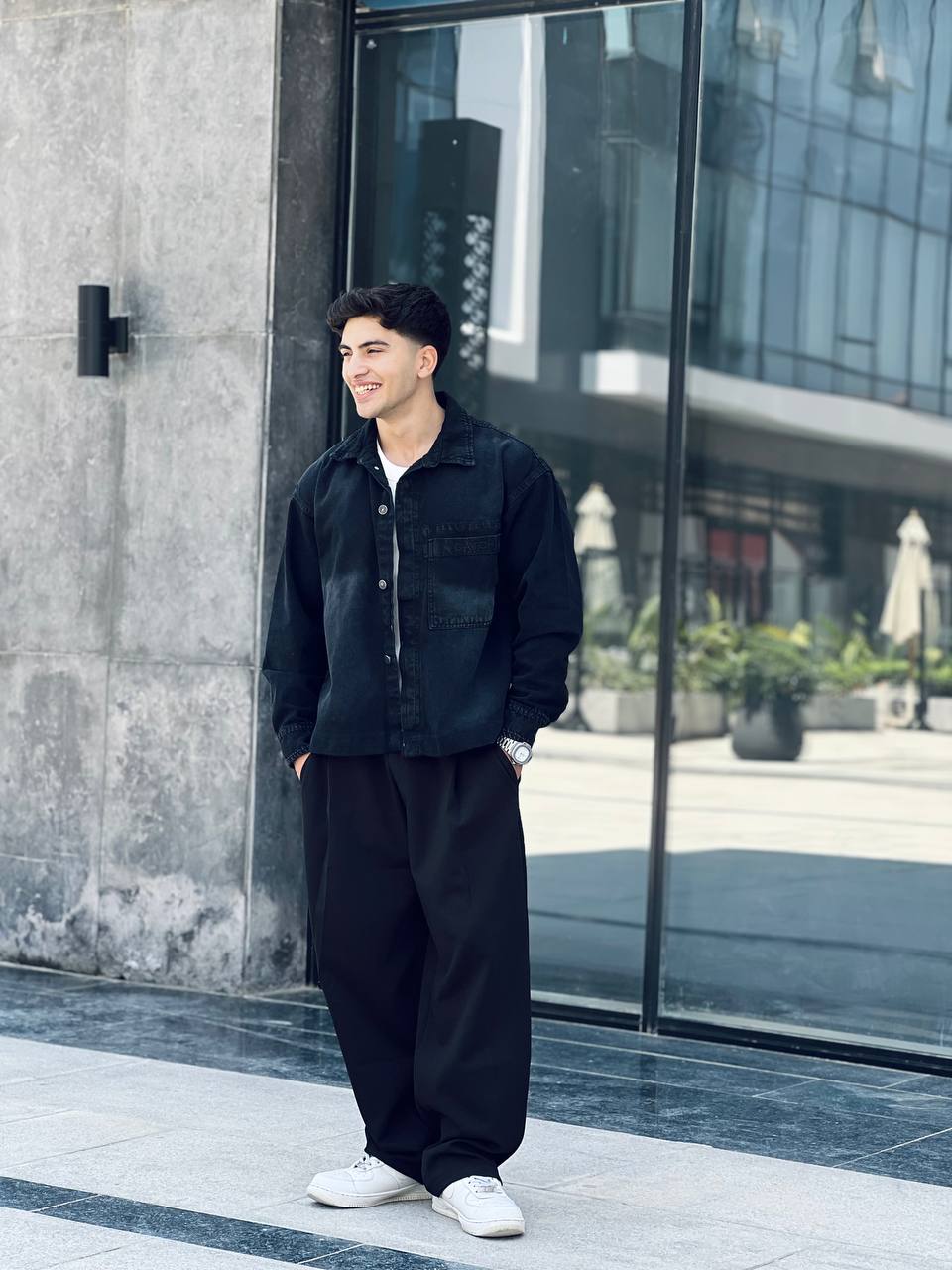 Black boxy shirt