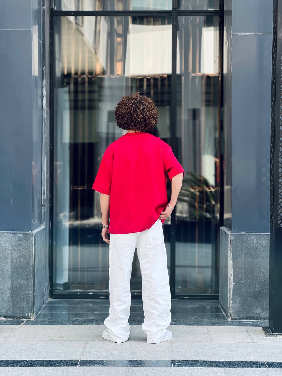 Oversized red T-shirt