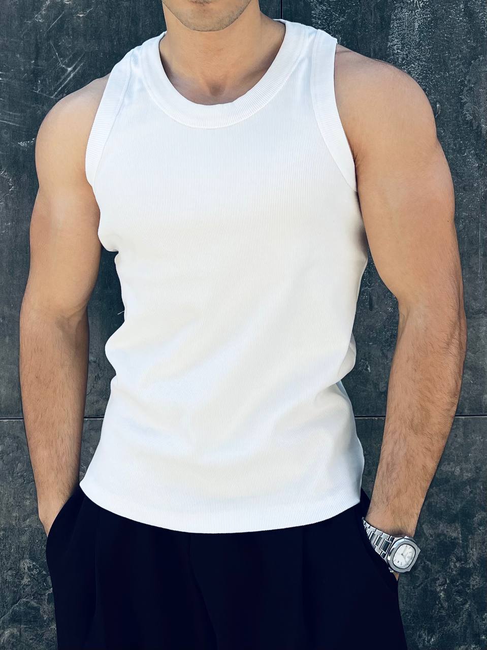 Essential white tank top