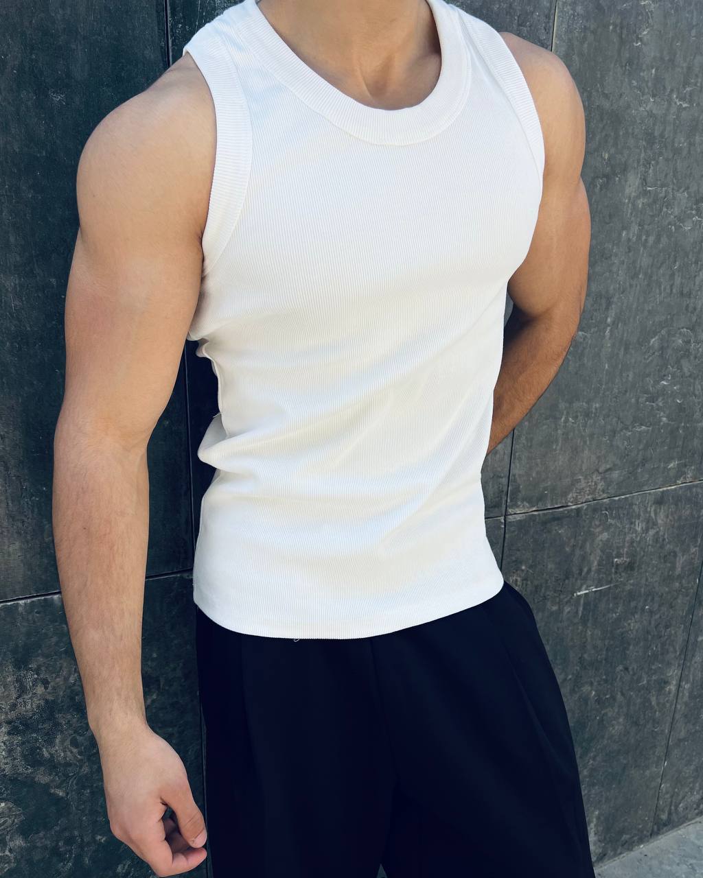 Essential white tank top
