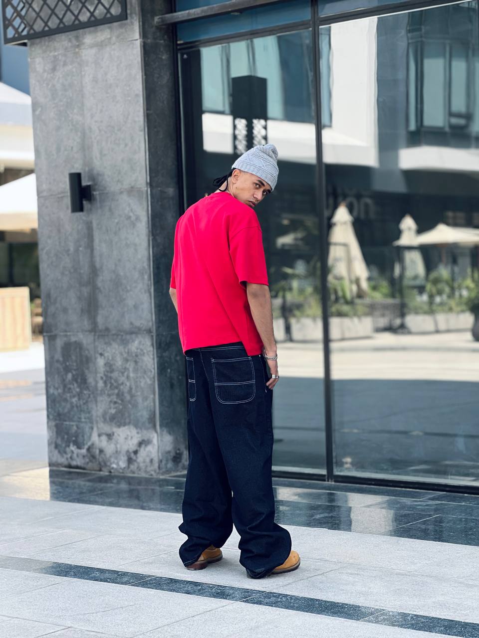 Oversized red T-shirt