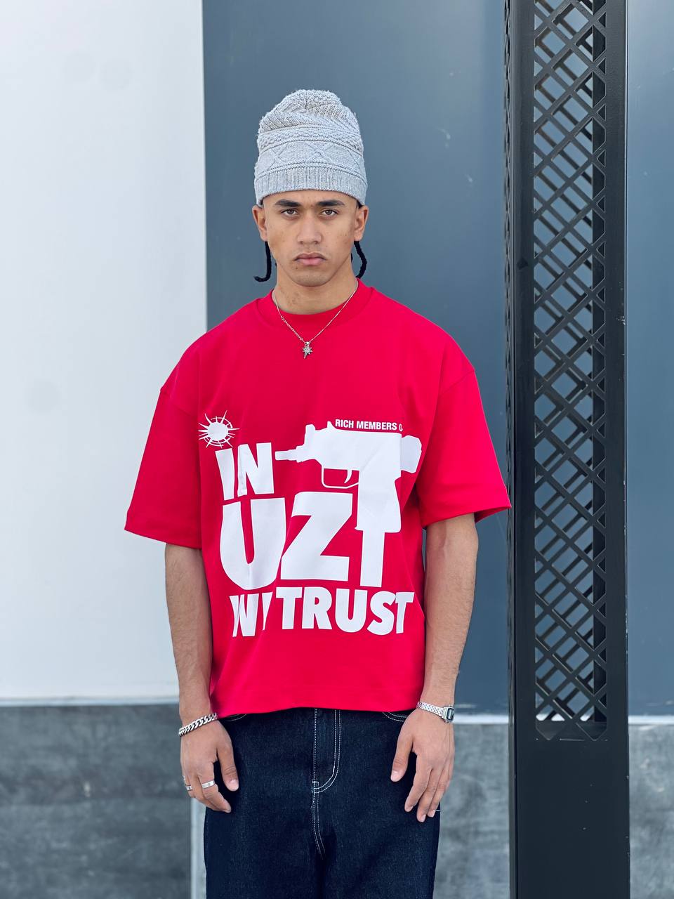 Oversized red T-shirt