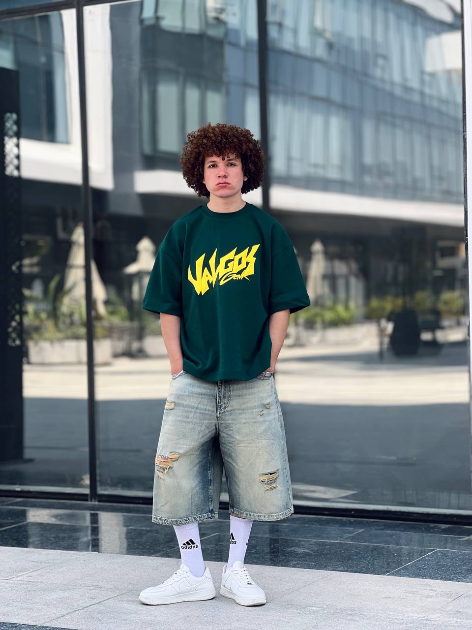 Oversized green T-shirt