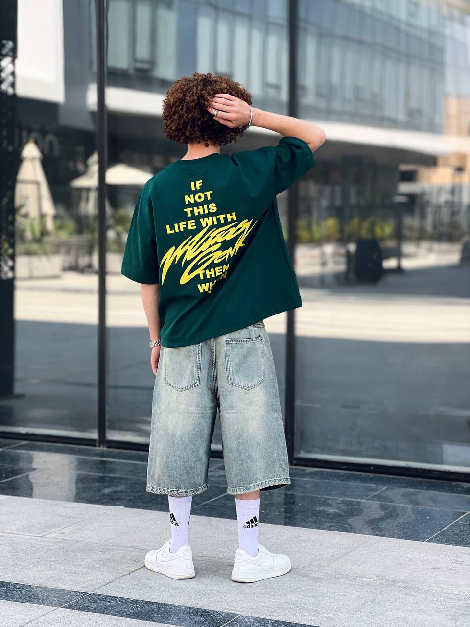 Oversized green T-shirt