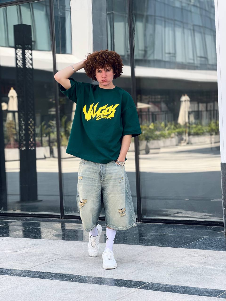Oversized green T-shirt