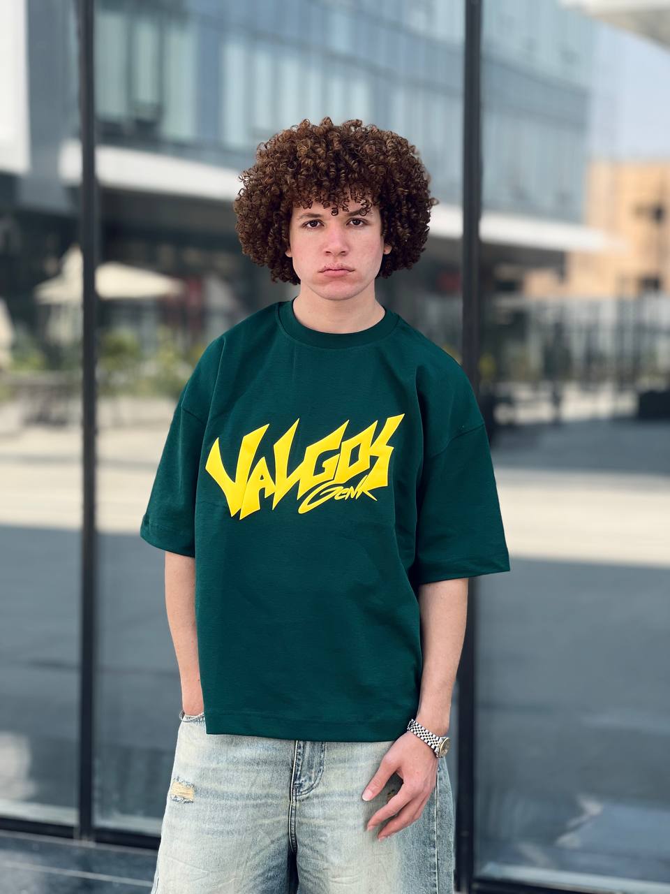 Oversized green T-shirt
